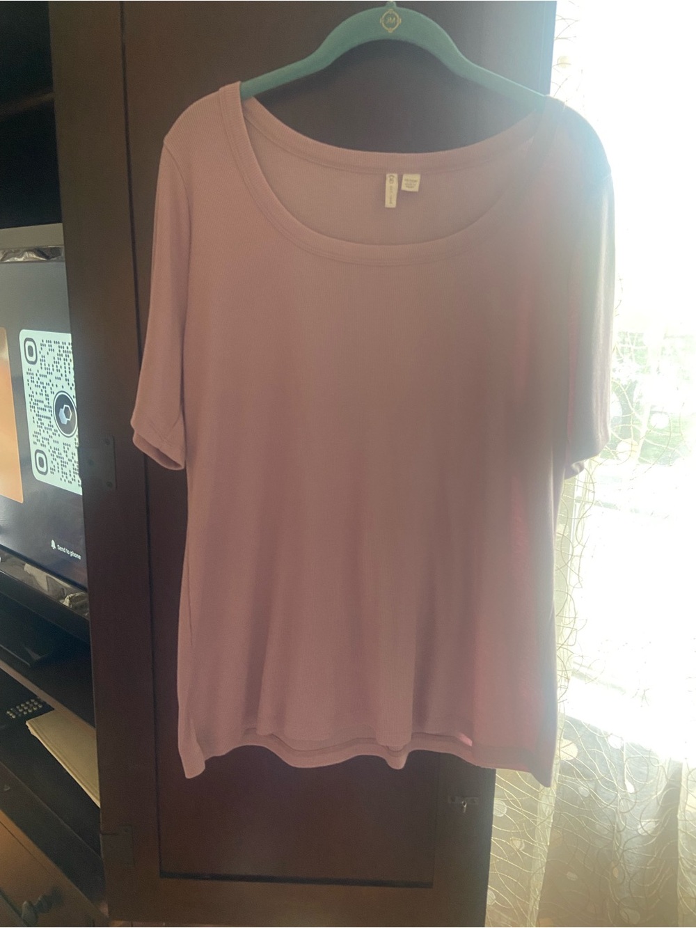 Cato Short Sleeve Scoop Neck Top - Lavender